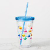 Fisch mit Bläschen Acryltrinkbecher (Rückseite)