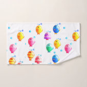 Fisch mit Bläschen Badhandtuch Set (Handtuch)