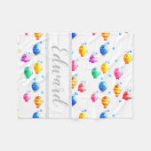 Fisch mit Bläschen Fleecedecke (Vorderseite (Horizontal))