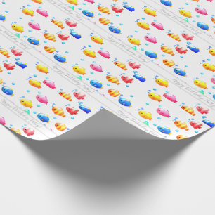 Fisch mit Bläschen Geschenkpapier