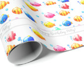 Fisch mit Bläschen Geschenkpapier (Rolleneckpunkt)