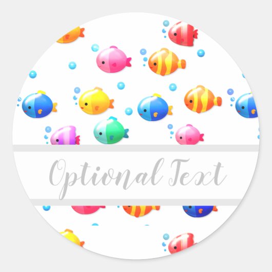 Fisch mit Bläschen Runder Aufkleber (Vorderseite)