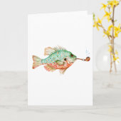 Fisch mit einer Pfeife Karte (Gelbe Blume)