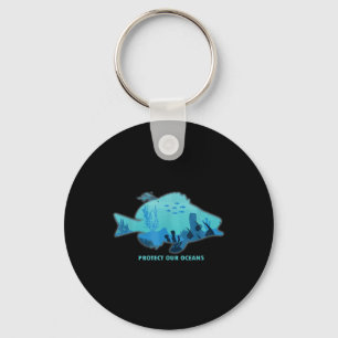 Fisch Mit Flosse, Umweltschutz, Klimaschutz Schlüsselanhänger