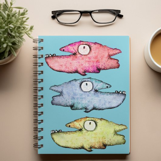 Fisch mit funky Laune Notizblock