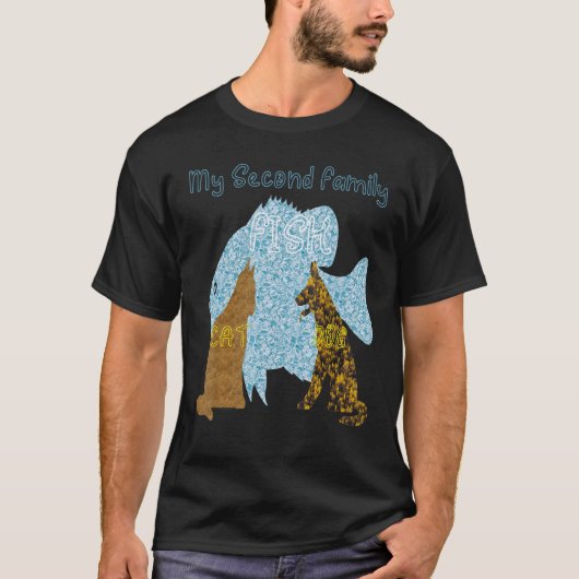 Fisch mit Hund und Katze T-Shirt (Vorderseite)
