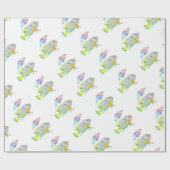 Fisch mit Regenschirm Geschenkpapier (Flach)