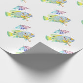 Fisch mit Regenschirm Geschenkpapier (Ecke)