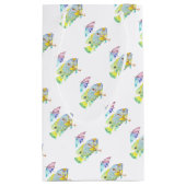 Fisch mit Regenschirm Kleine Geschenktüte (Rückseite)