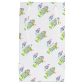 Fisch mit Regenschirm Kleine Geschenktüte (Vorderseite)