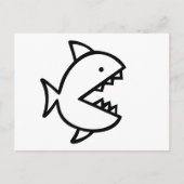 Fisch mit Zähnchen, Farbe für dich Postkarte (Vorderseite)
