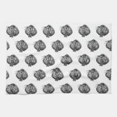 Fisch Monochrom Teetuch Geschirrtuch (Horizontal)