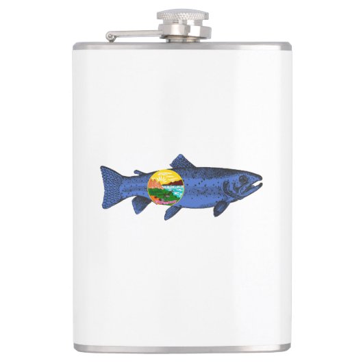 Fisch Montana Flachmann (Vorderseite)