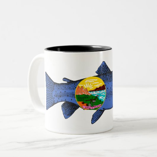 Fisch Montana Zweifarbige Tasse (Vorderseite Links)