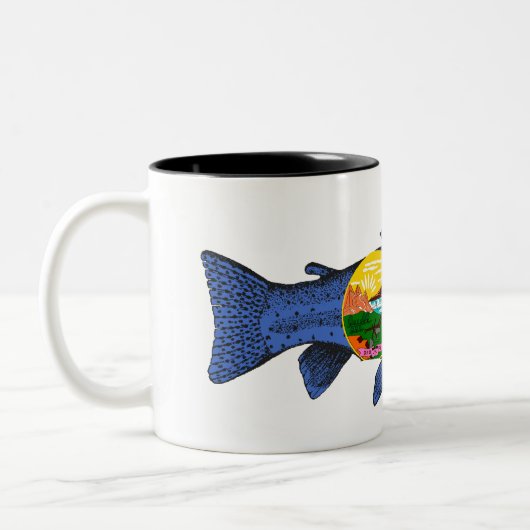 Fisch Montana Zweifarbige Tasse (Links)