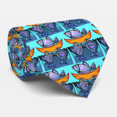 FISCH-MOTIV-KRAWATTEN-ENTWURF KRAWATTE (Gerollt)