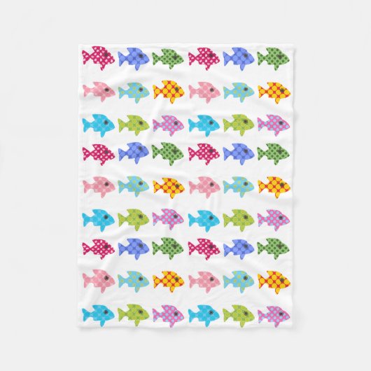 Fisch-multi Muster-Fleece-Decke Fleecedecke (Vorderseite)