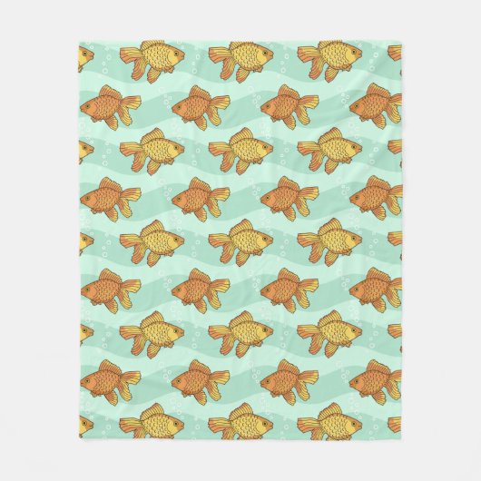 Fisch-Muster Fleecedecke (Vorderseite)