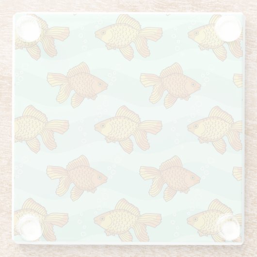 Fisch-Muster Glasuntersetzer (Rückseite)