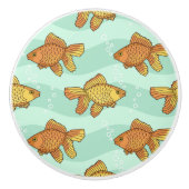 Fisch-Muster Keramikknauf (Vorderseite)