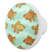 Fisch-Muster Keramikknauf (Rechts)