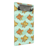 Fisch-Muster Mini Klemmbrett (Schrägansicht)