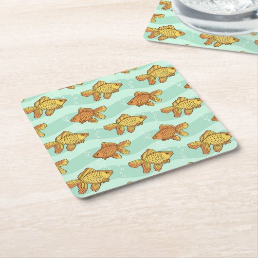 Fisch-Muster Rechteckiger Pappuntersetzer (angewinkelt)