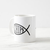 Fisch N bricht Fische ab Kaffeetasse (Vorderseite Links)