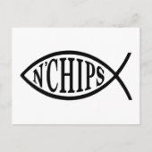 Fisch N' Chips Fisch Postkarte (Vorderseite)