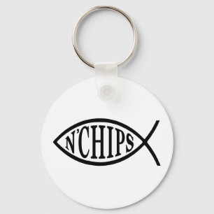 Fisch N' Chips Fisch Schlüsselanhänger