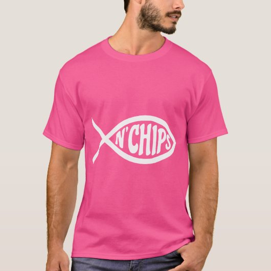 Fisch N'Chips - Jesus Fisch T-Shirt (Vorderseite)