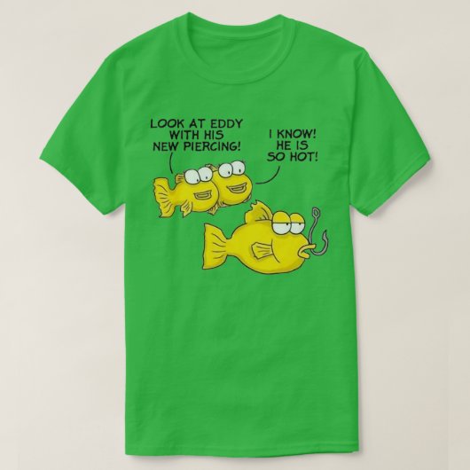 Fisch Neues Piercing Design T-Shirt (Design vorne)