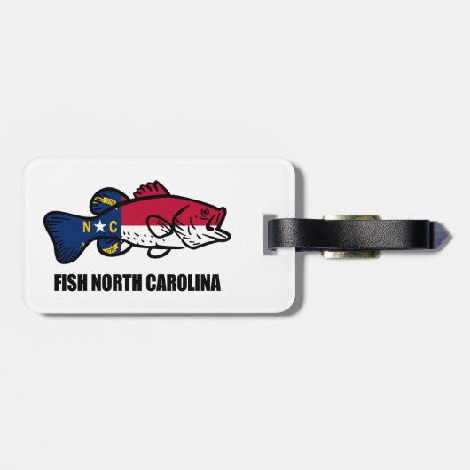 Fisch North Carolina Gepäckanhänger (Rückseite horizontal)