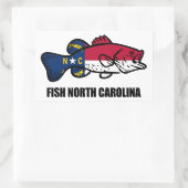 Fisch North Carolina Rechteckiger Aufkleber (Tasche)