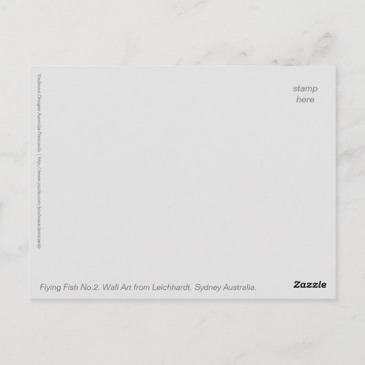 Fisch Nr. 2 Postkarte (Rückseite)
