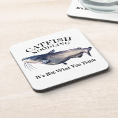 Fisch Nudeln Es ist nicht das, was Sie denken Getränkeuntersetzer (Linke Seite)