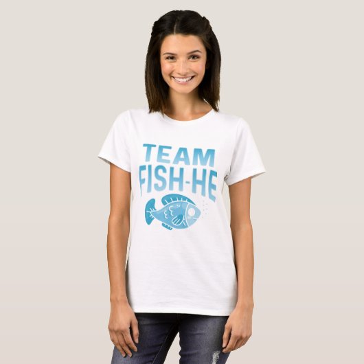 Fisch oder Fisch, die sie Geschlecht offenbaren Pa T-Shirt (Vorne ganz)