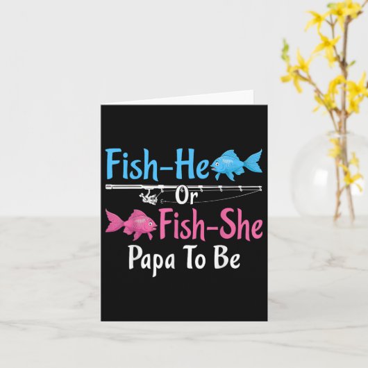Fisch oder Fisch Papa, um geschlechtsspezifisch zu Karte (Gelbe Blume)