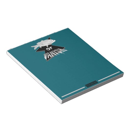 Fisch oder Fischmelder Notizblock (angewinkelt)