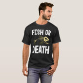 Fisch oder Tod Tee Skelett Fisch Knochen Tees Scha (Vorne ganz)
