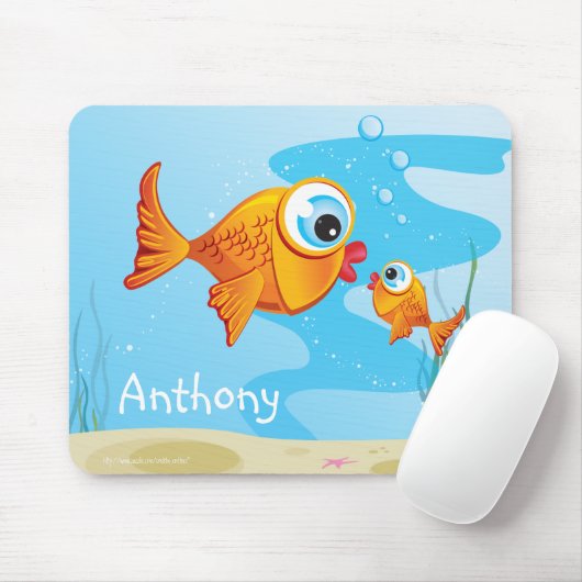 Fisch - Olivenöl und Pickeln: Mousepad (Mit Mouse)