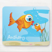 Fisch - Olivenöl und Pickeln: Mousepad (Vorne)