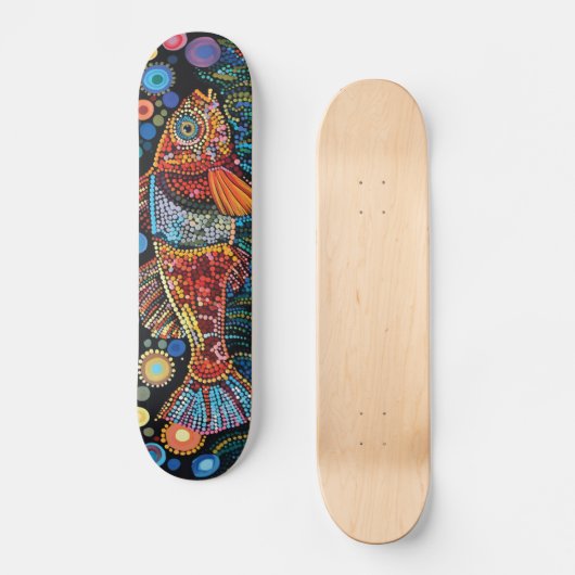 Fisch - Origineller Stil - Skateboard Deck (Vorderseite)