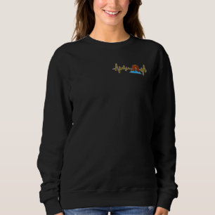 Fisch Otter Yoga-Posen Sport Turnen Ohm Herzschlag Sweatshirt