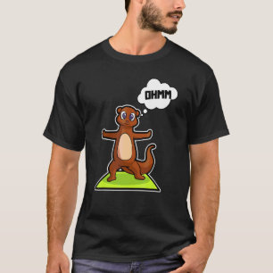 Fisch Otter Yoga-Übungen Sport Turnen Ohm Herzschl T-Shirt