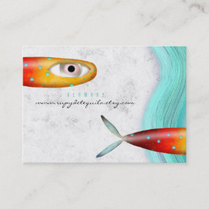 Fisch Ozeanwelle Elegante Visitenkarte