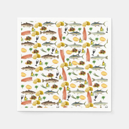 Fisch Papier Napkins Serviette (Vorderseite)