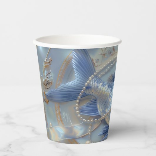 Fisch - Papiersorten Größe 236 ml Papiercup Pappbecher (Vorderseite)