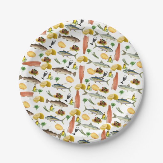 Fisch-Papierteller Pappteller (Vorderseite)