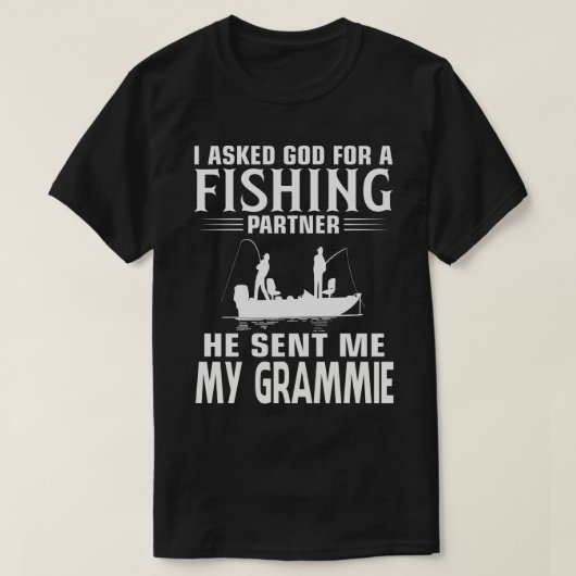 Fisch-Partner hat er mir mein GRAMMIE geschickt T-Shirt (Design vorne)